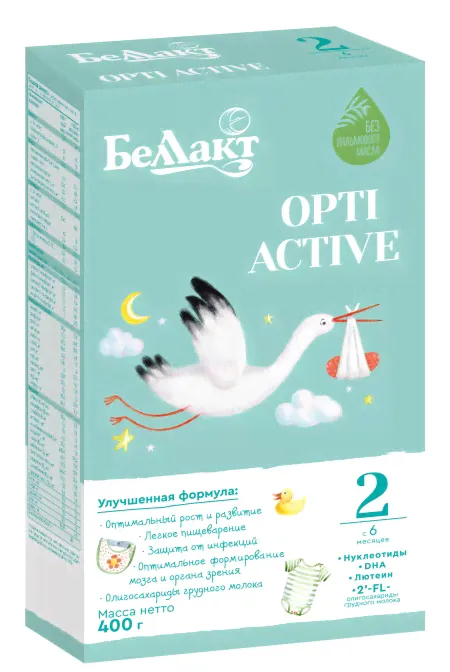 БЕЛЛАКТ Opti Active 2 Смесь молочная 400г 6м+