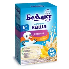 Каша БЕЛЛАКТ мол Овёс и Банан с6м 250г/уп20