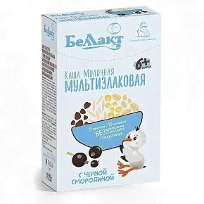 Беллакт каша на зерно-молочной основе мультизлаковая с чёрн.смородиной 250г-0