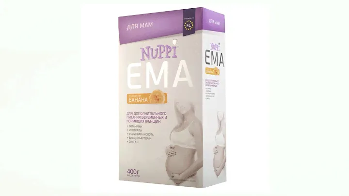 NUPPI EMA со вкусом банана дополнительное питание для беременных и кормящих