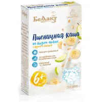 Беллакт Каша сухая на козьем молоке пшеничная с грушей и бананом обогащенная витаминами, минералами и инулином 200г-0