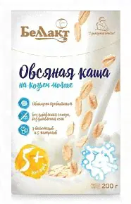 БЕЛЛАКТ Каша на козьем молоке овсяная 200г 5+
