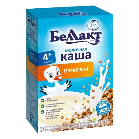 Беллакт каша молочная гречневая 200г с пребиотиком и витаминами-0