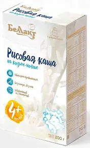 БЕЛЛАКТ Каша на козьем молоке рисовая 200г 4+-0
