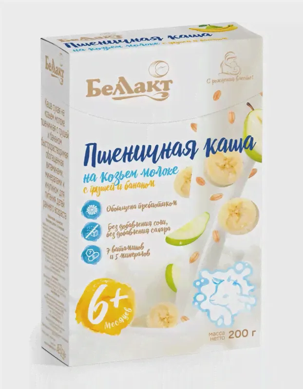 Каша сухая Беллакт Пшеничная на козьем молоке 200г 3528-0