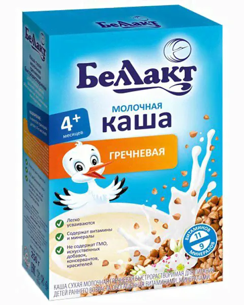 Каша Беллакт молочная гречневая сухая 200 г-0