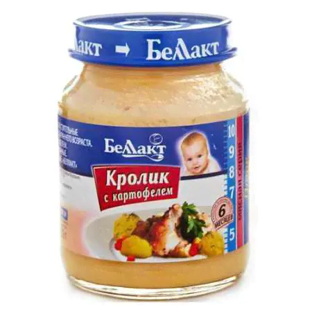 Беллакт Пюре Кролик с картофелем с 6 мес., 130 г