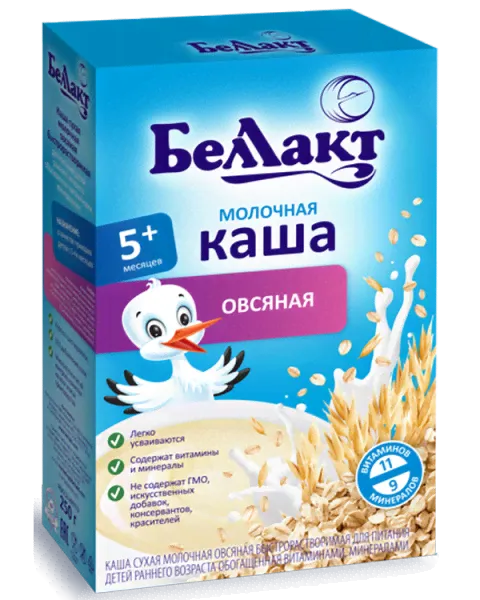 Каша Беллакт молочная овсяная сухая 200 г
